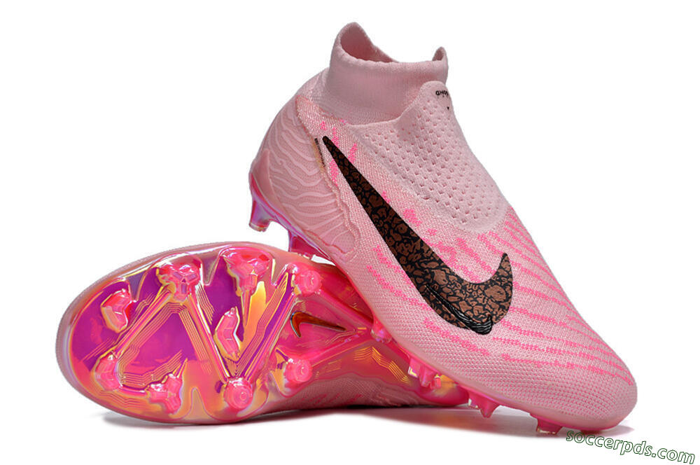 Nike Phantom GX Elite FG High-Tops Football Boots - Pink/Black/Gold 3