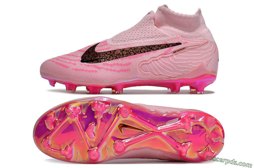 Nike Phantom GX Elite FG High-Tops Football Boots - Pink/Black/Gold 0