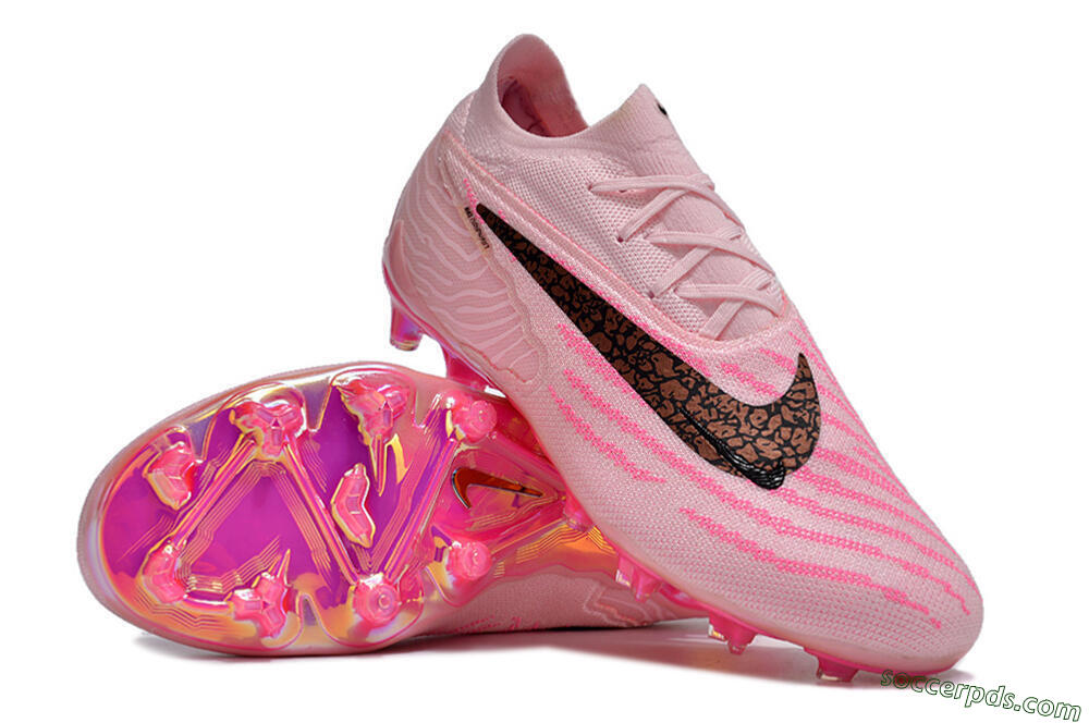 Nike Phantom GX Elite FG Low-Tops Football Boots - Pink/Black/Gold 3