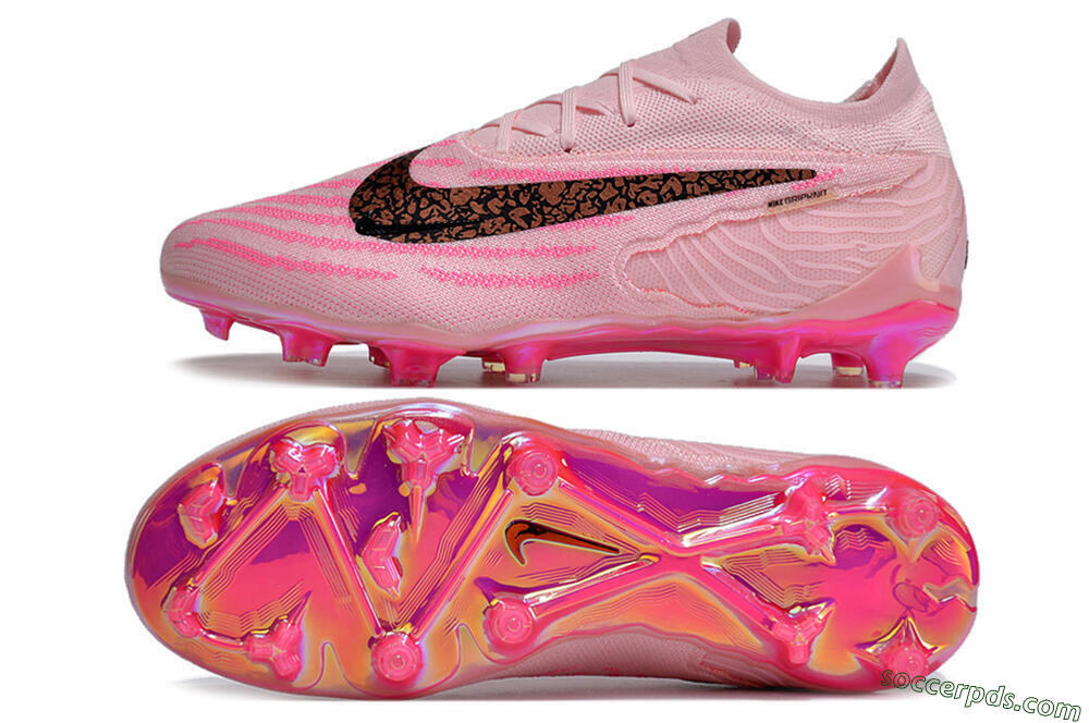 Nike Phantom GX Elite FG Low-Tops Football Boots - Pink/Black/Gold 0