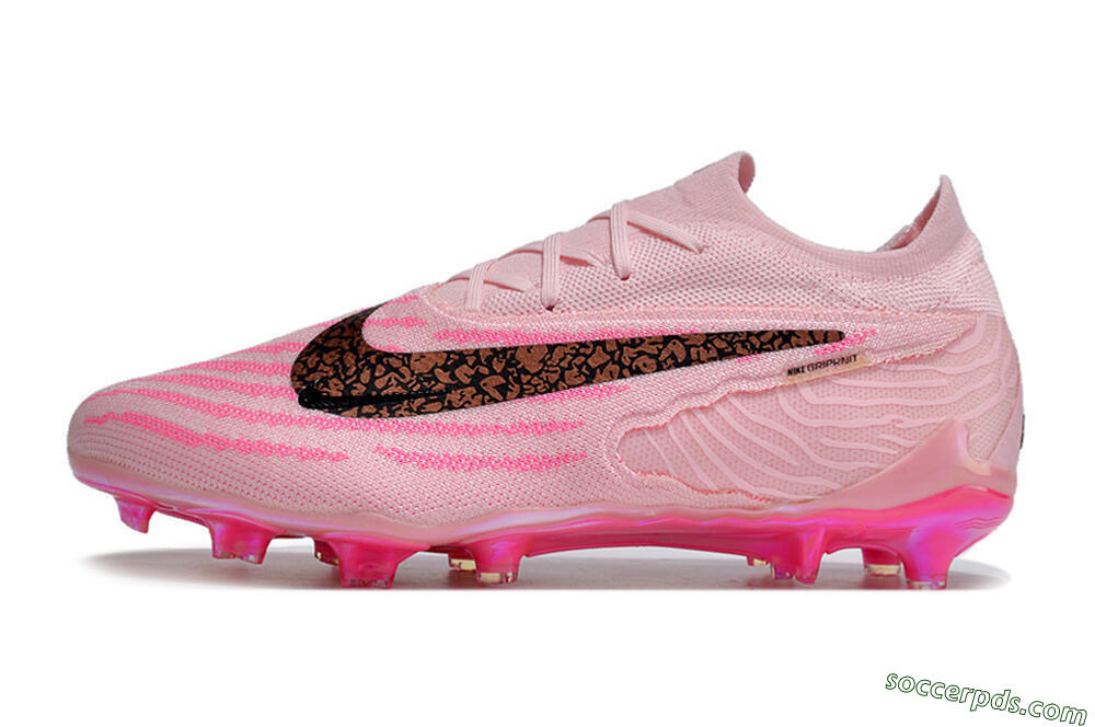 Nike Phantom GX Elite FG Low-Tops Football Boots - Pink/Black/Gold 2