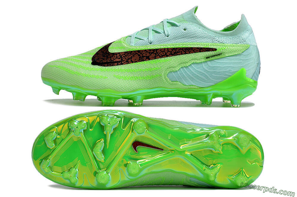 Nike Phantom GX Elite FG Low-Tops Football Boots - Green/Black/Gold 0