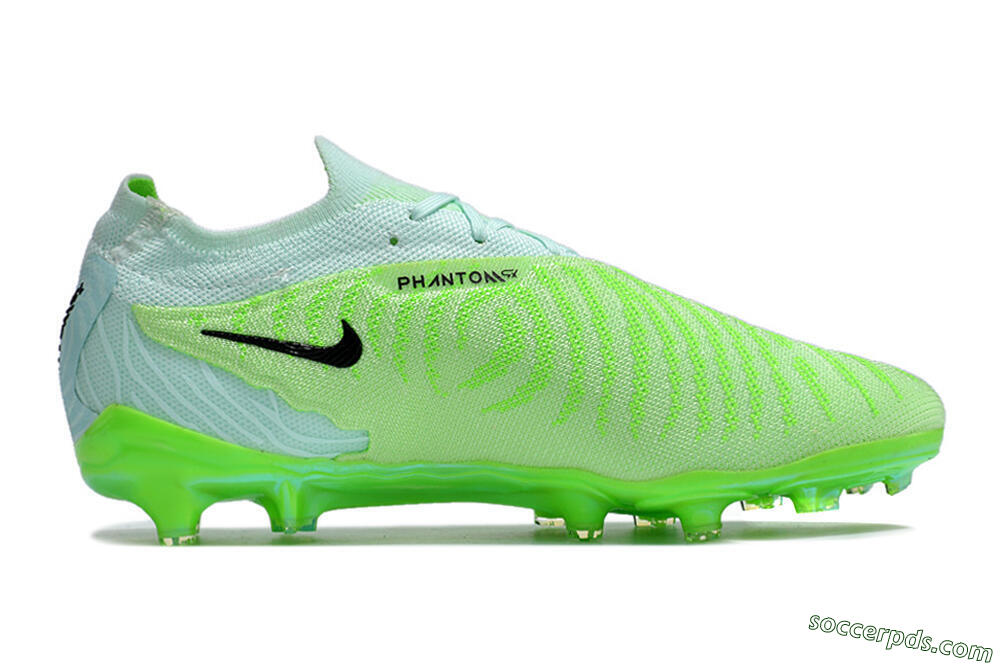 Nike Phantom GX Elite FG Low-Tops Football Boots - Green/Black/Gold 7