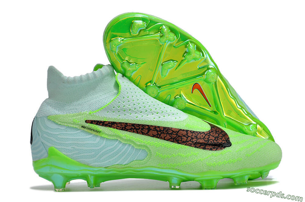 Nike Phantom GX DF Elite FG High-Tops Football Boots - Green/Black/Brown 1