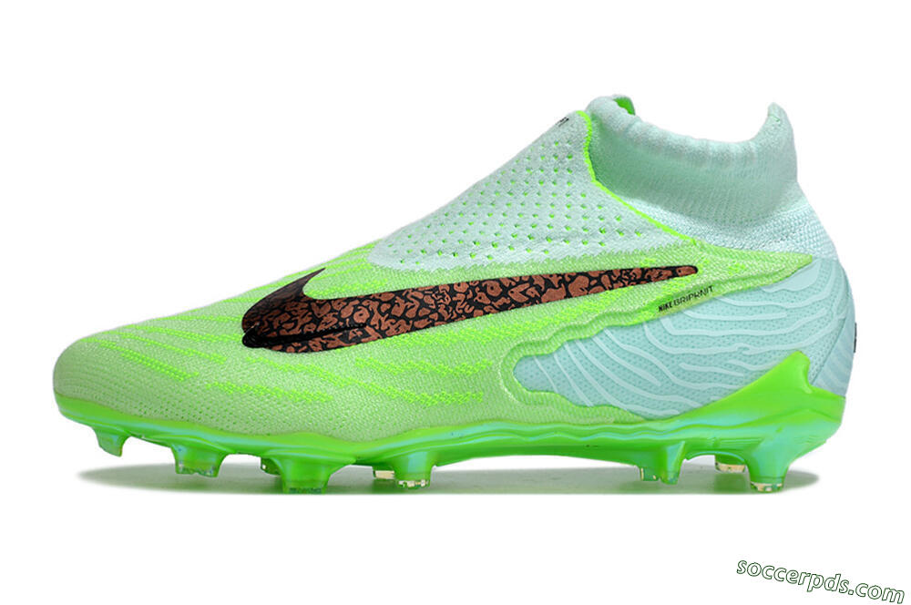 Nike Phantom GX DF Elite FG High-Tops Football Boots - Green/Black/Brown 2