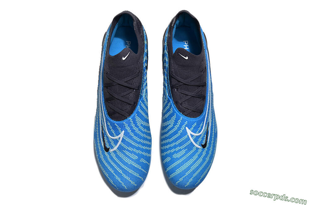 Nike Phantom GX Elite FG Low-Tops Football Boots - Blue/White/Black 4
