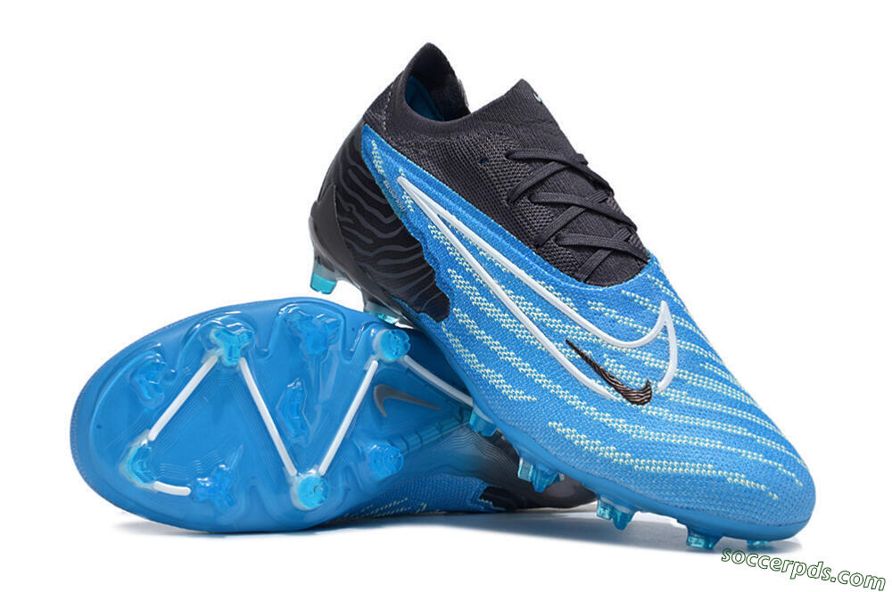 Nike Phantom GX Elite FG Low-Tops Football Boots - Blue/White/Black 3