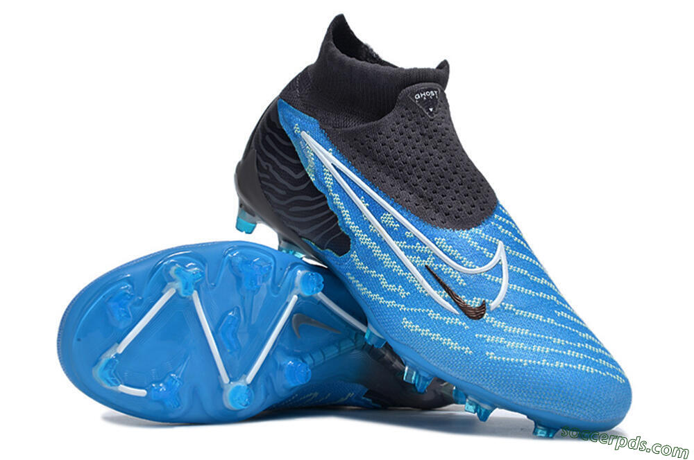 Nike Phantom GX DF Elite FG High-Tops Football Boots - Blue/White/Black 3