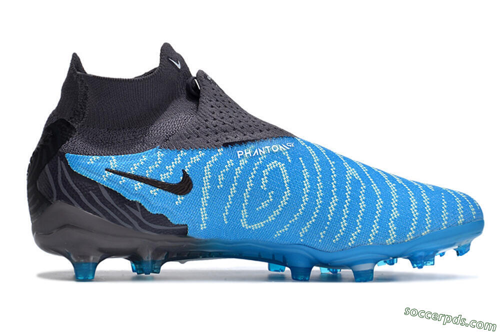 Nike Phantom GX DF Elite FG High-Tops Football Boots - Blue/White/Black 7