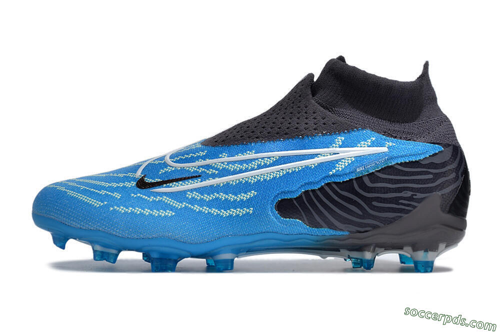 Nike Phantom GX DF Elite FG High-Tops Football Boots - Blue/White/Black 2
