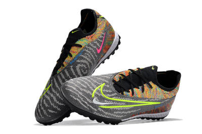 Nike Phantom GX Elite TF Low-Tops Football Shoes - Grey/Green/Rainbow