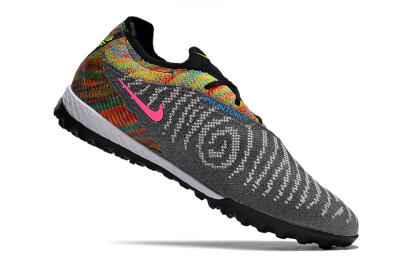 Nike Phantom GX Elite TF Low-Tops Football Shoes - Grey/Green/Rainbow