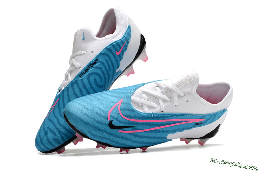 Nike Phantom GX Academy FG Low-Tops Football Boots - Blue/White/Pink 5