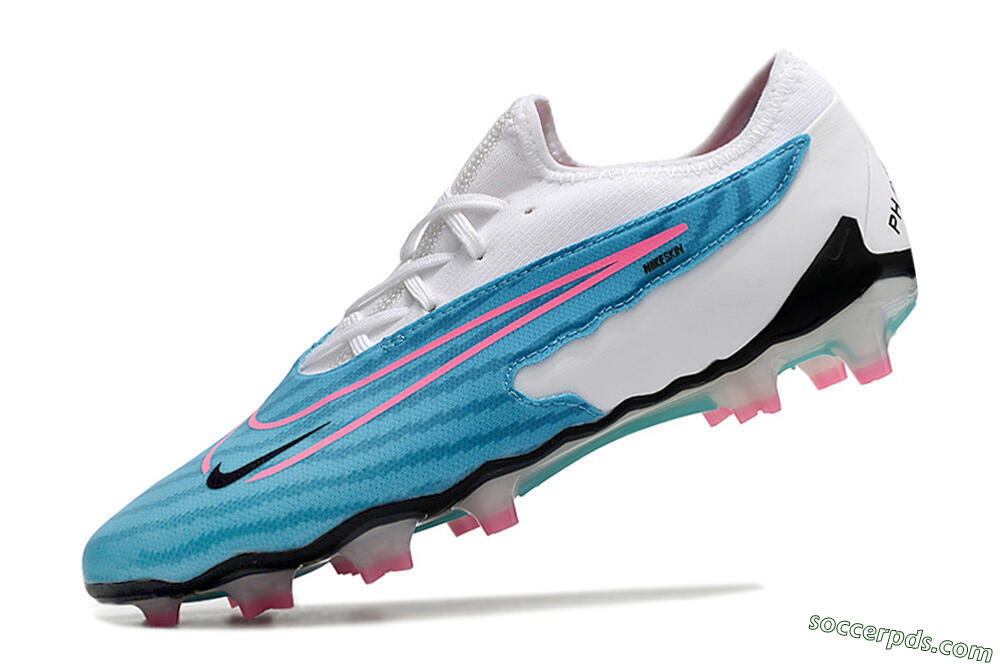 Nike Phantom GX Academy FG Low-Tops Football Boots - Blue/White/Pink 7