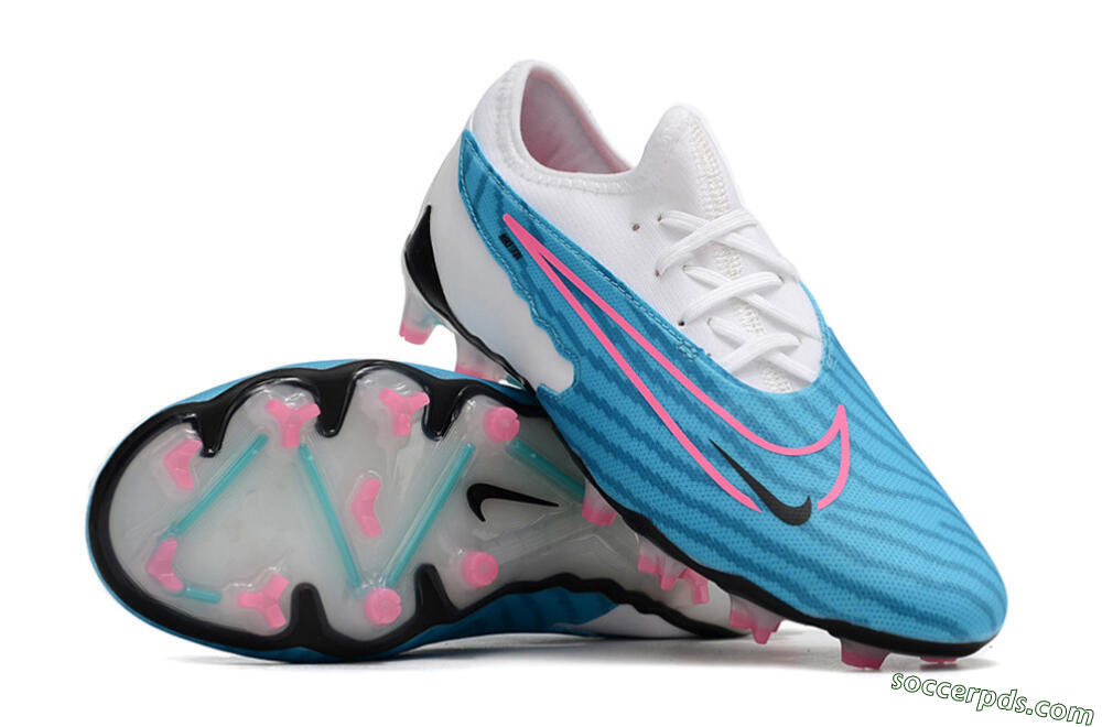 Nike Phantom GX Academy FG Low-Tops Football Boots - Blue/White/Pink 4