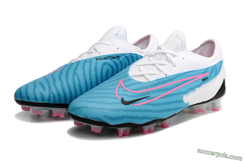 Nike Phantom GX Academy FG Low-Tops Football Boots - Blue/White/Pink 9