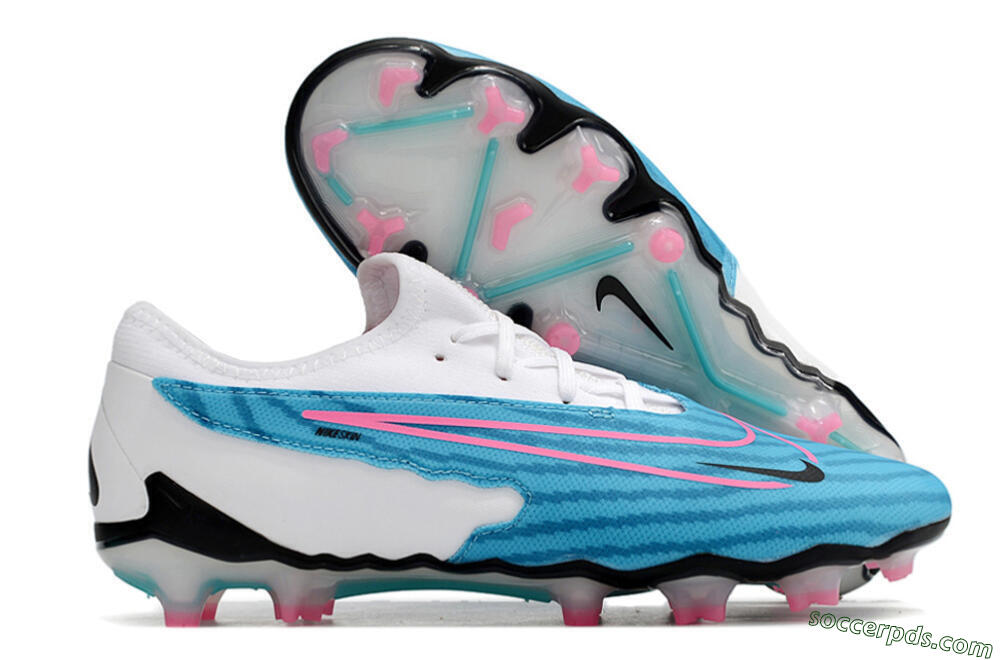 Nike Phantom GX Academy FG Low-Tops Football Boots - Blue/White/Pink 1