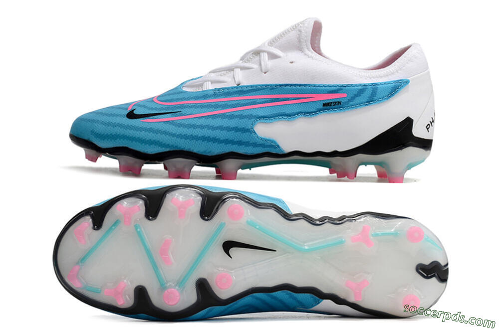 Nike Phantom GX Academy FG Low-Tops Football Boots - Blue/White/Pink 0
