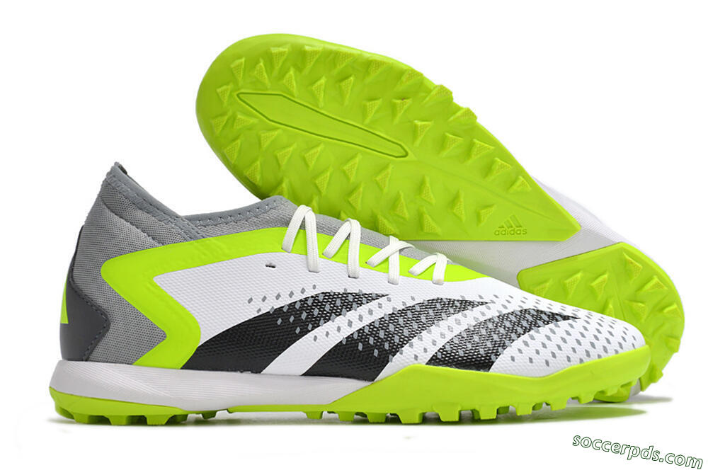 Adidas Predator Accuracy.3 TF High-Tops Football Shoes - White/Black/Green/Grey 1
