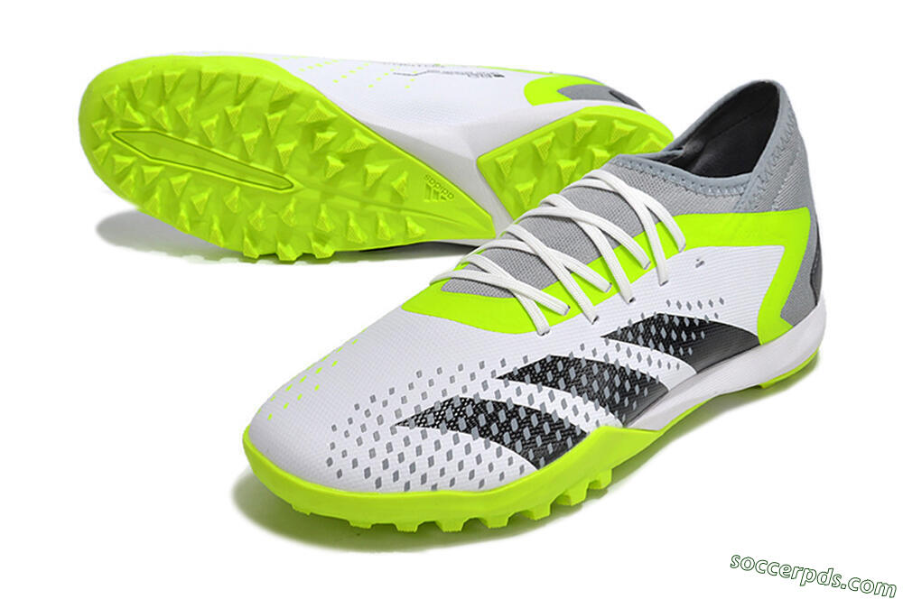 Adidas Predator Accuracy.3 TF High-Tops Football Shoes - White/Black/Green/Grey 3