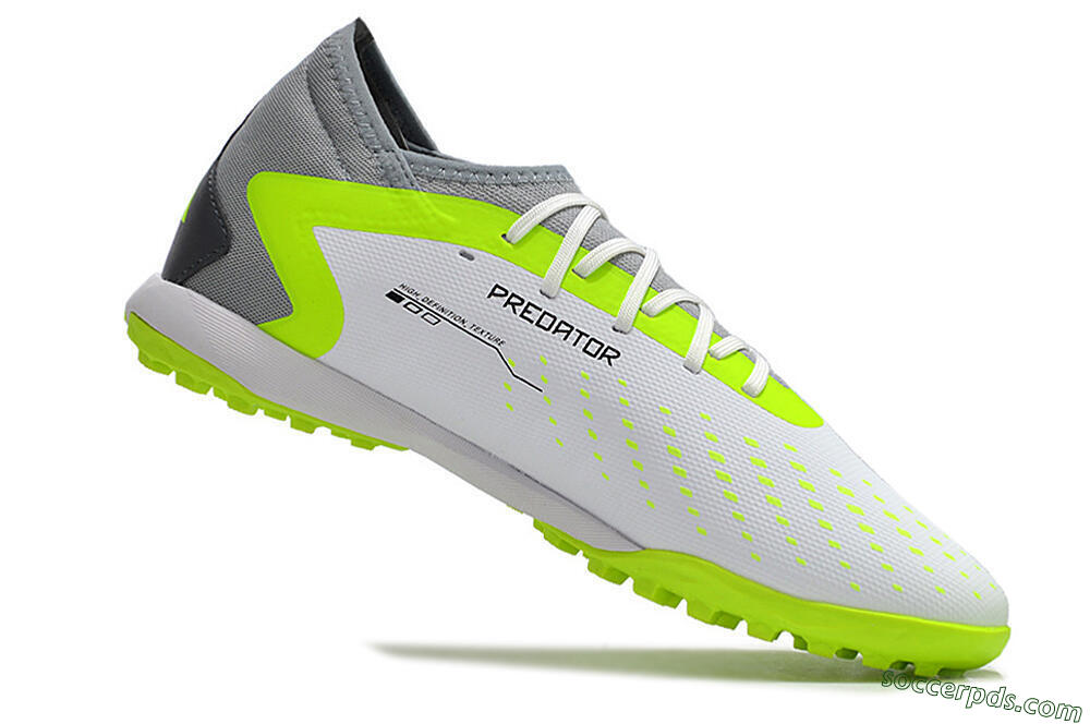 Adidas Predator Accuracy.3 TF High-Tops Football Shoes - White/Black/Green/Grey 4
