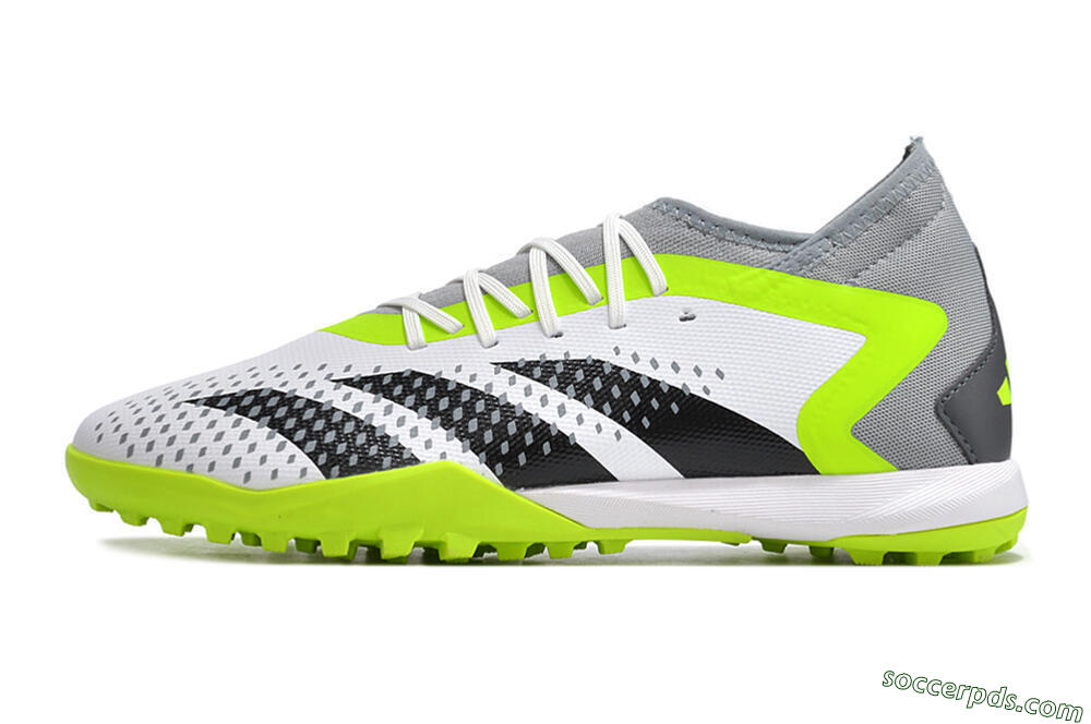 Adidas Predator Accuracy.3 TF High-Tops Football Shoes - White/Black/Green/Grey 2