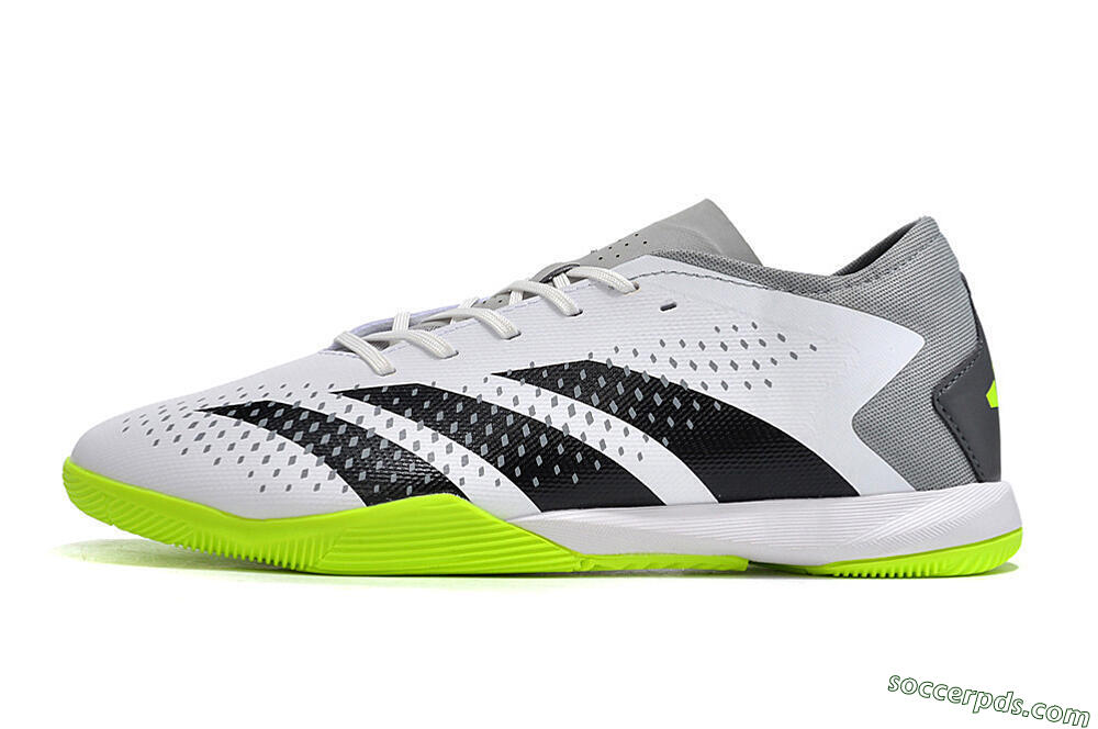 Adidas Predator Accuracy.3 IC Low-Tops Football Shoes - White/Black/Green/Grey 2