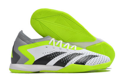 Adidas Predator Accuracy.1 IC High-Tops Football Shoes - White/Black/Green/Grey