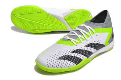 Adidas Predator Accuracy.1 IC High-Tops Football Shoes - White/Black/Green/Grey