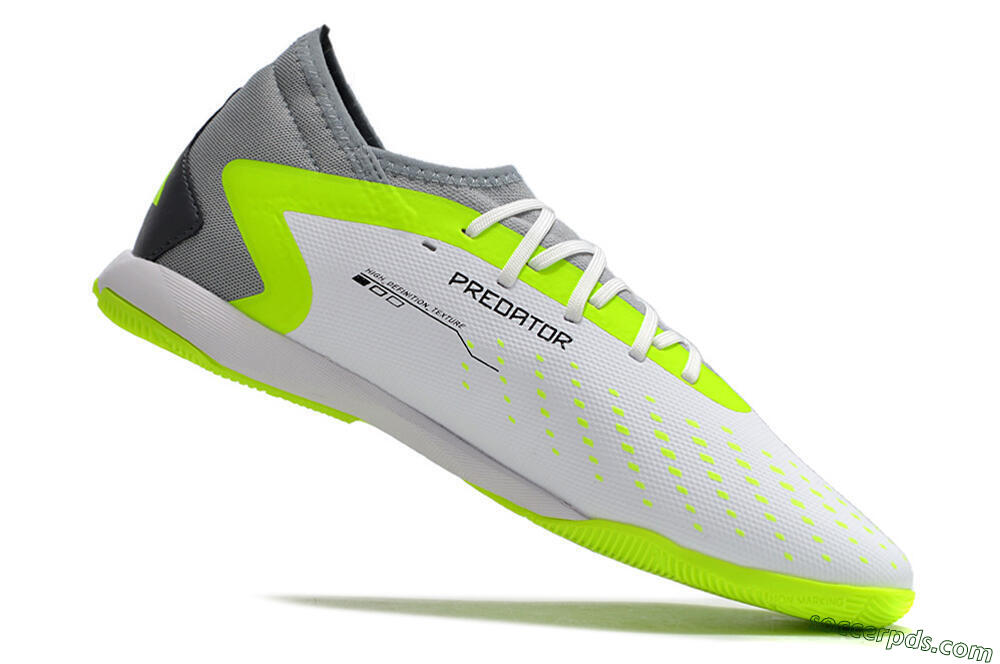 Adidas Predator Accuracy.1 IC High-Tops Football Shoes - White/Black/Green/Grey 4
