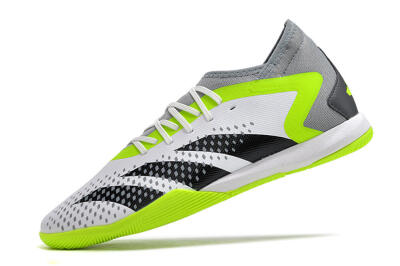 Adidas Predator Accuracy.1 IC High-Tops Football Shoes - White/Black/Green/Grey