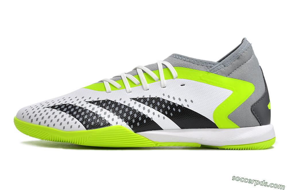 Adidas Predator Accuracy.1 IC High-Tops Football Shoes - White/Black/Green/Grey 2