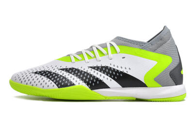 Adidas Predator Accuracy.1 IC High-Tops Football Shoes - White/Black/Green/Grey