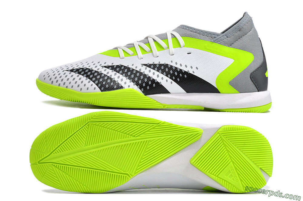 Adidas Predator Accuracy.1 IC High-Tops Football Shoes - White/Black/Green/Grey 0