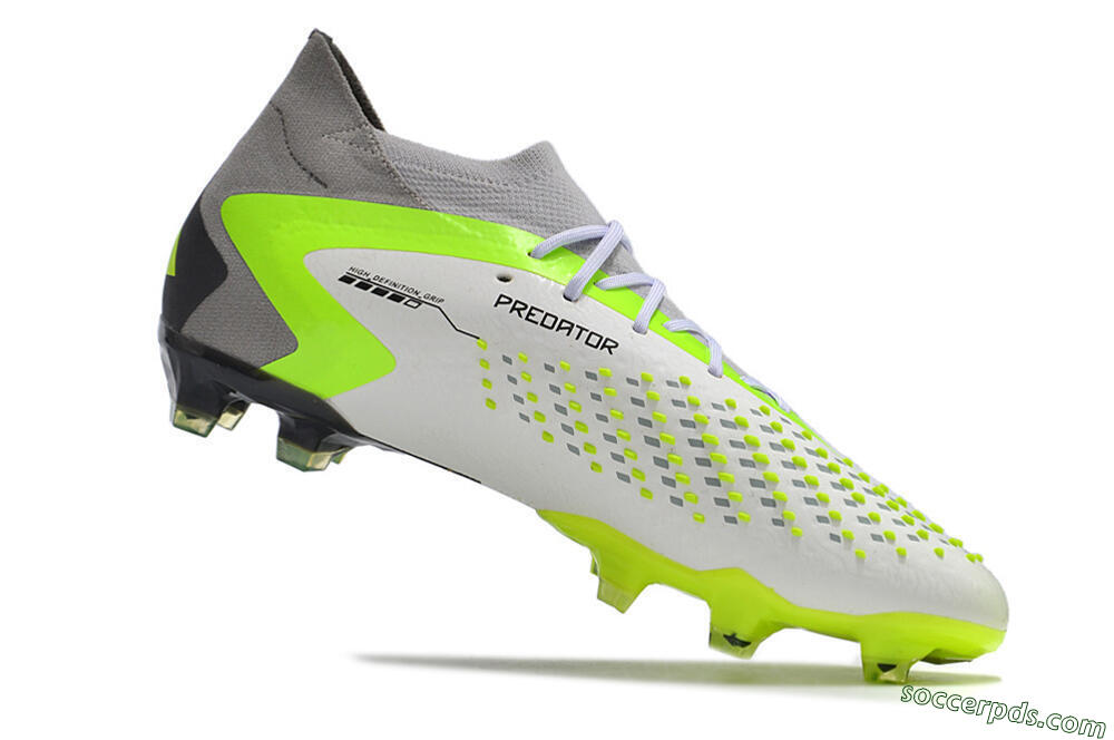Adidas Predator Accuracy.1 FG High-Tops Football Boots - White/Black/Green/Grey 4