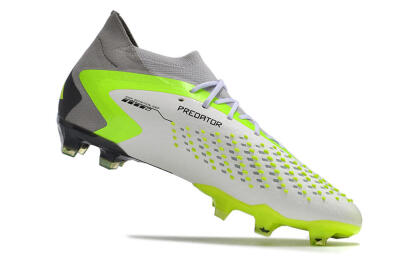Adidas Predator Accuracy.1 FG High-Tops Football Boots - White/Black/Green/Grey