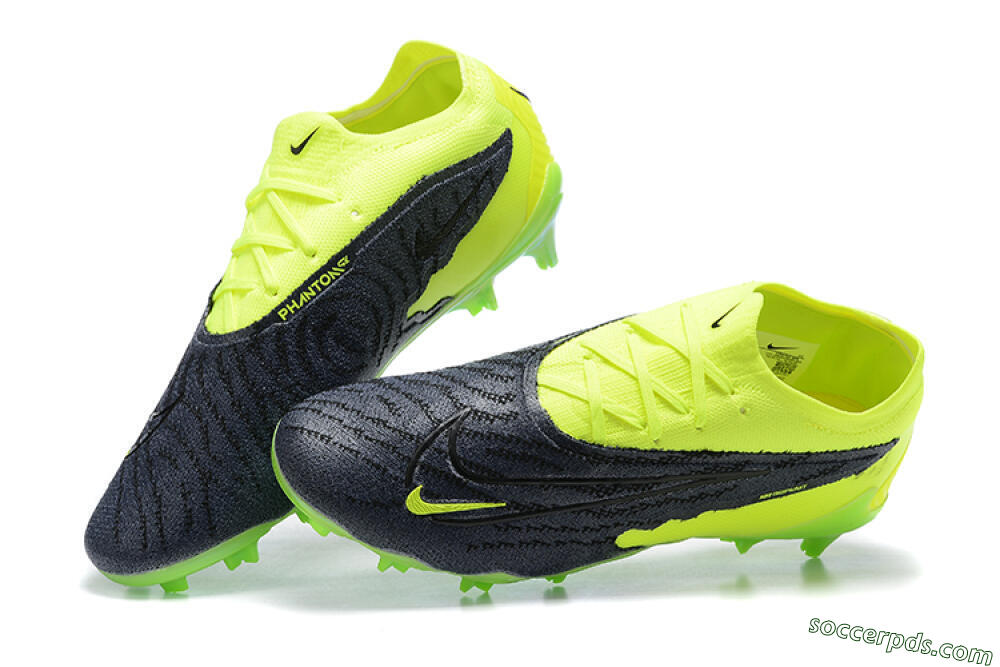 Nike Phantom GX Elite FG Low-Tops Football Boots - Green/Black 5