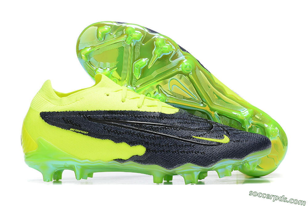 Nike Phantom GX Elite FG Low-Tops Football Boots - Green/Black 1