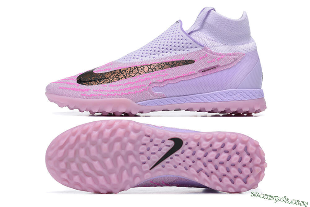 Nike Phantom GX Elite DF TF High-Tops Football Shoes - Purple/Pink/Black 0
