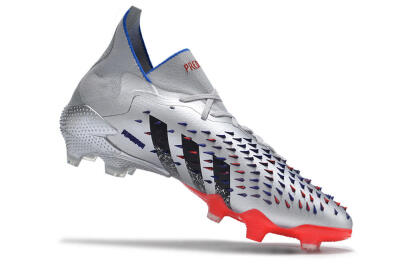 Adidas Predator Freak.1 FG High-Tops Football Boots - Sliver/Black/Red