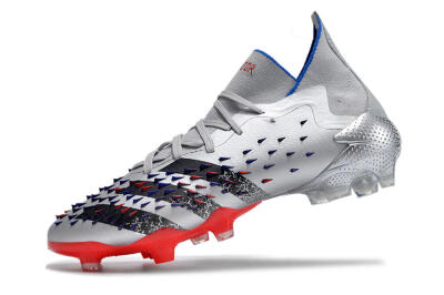 Adidas Predator Freak.1 FG High-Tops Football Boots - Sliver/Black/Red