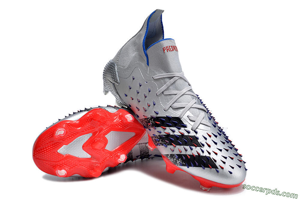 Adidas Predator Freak.1 FG High-Tops Football Boots - Sliver/Black/Red 3