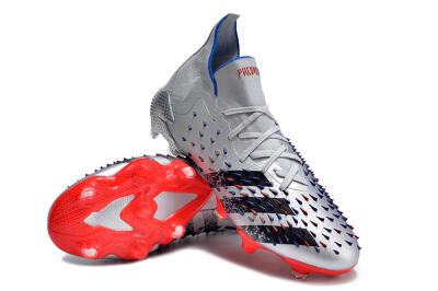 Adidas Predator Freak.1 FG High-Tops Football Boots - Sliver/Black/Red