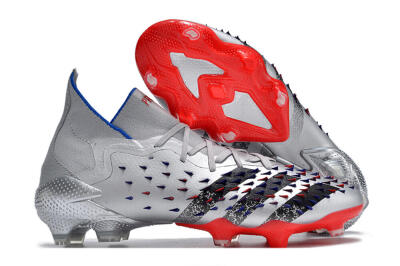 Adidas Predator Freak.1 FG High-Tops Football Boots - Sliver/Black/Red