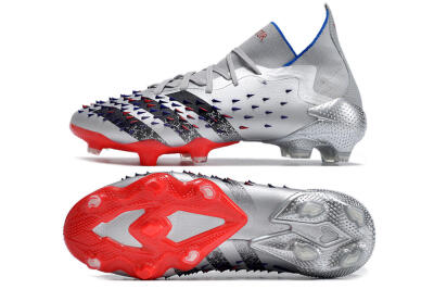 Adidas Predator Freak.1 FG High-Tops Football Boots - Sliver/Black/Red