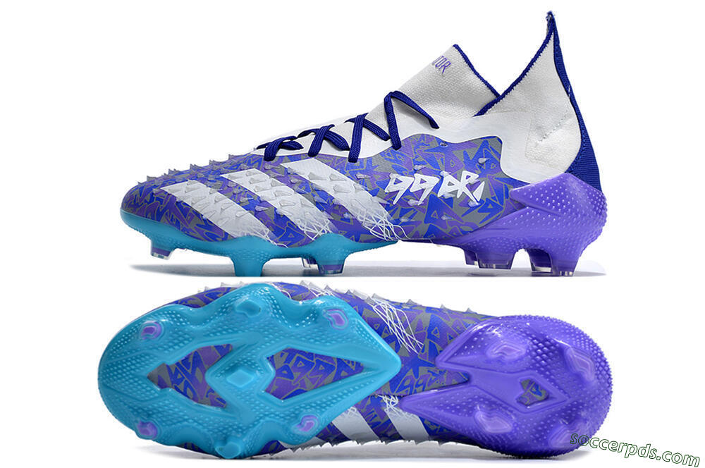 Adidas Predator Freak.1 FG High-Tops Football Boots - Purple/White/Blue 0