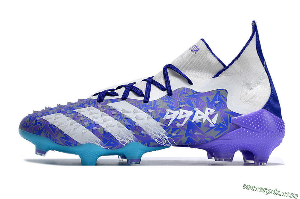Adidas Predator Freak.1 FG High-Tops Football Boots - Purple/White/Blue 2