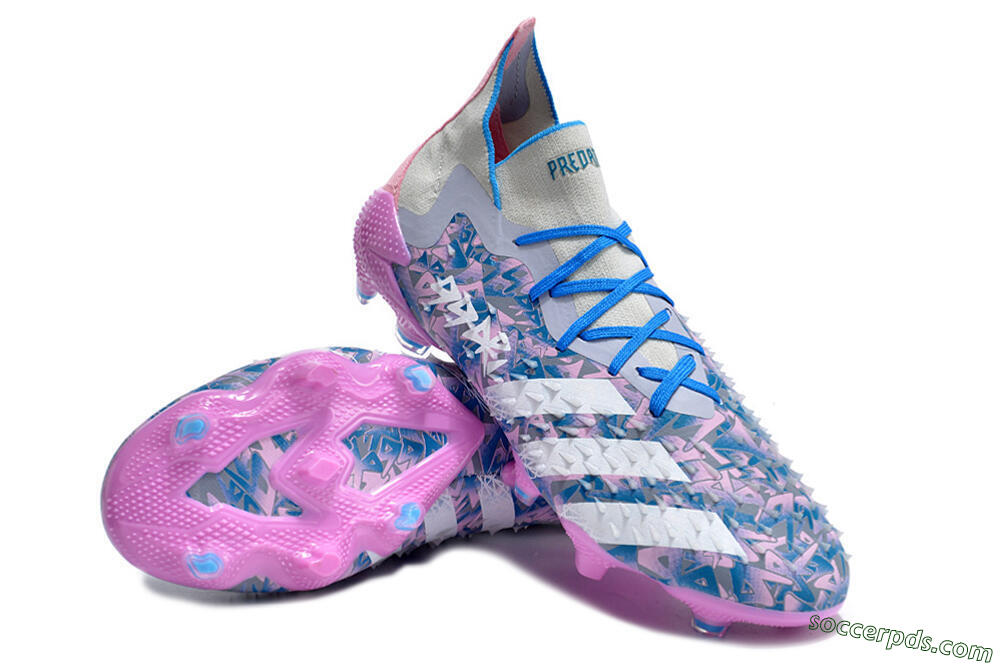 Adidas Predator Freak.1 FG High-Tops Football Boots - Purple/White/Blue/Pink 3