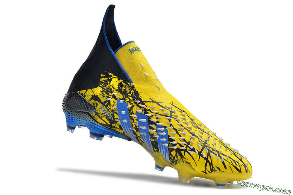 Adidas Predator Freak+ FG High-Tops Football Boots - Yellow/Blue/Black 4