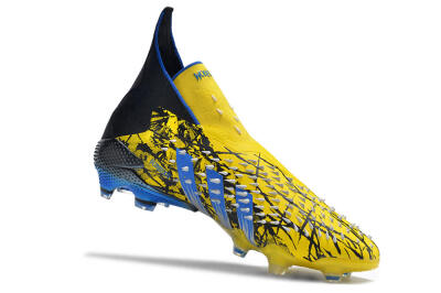 Adidas Predator Freak+ FG High-Tops Football Boots - Yellow/Blue/Black